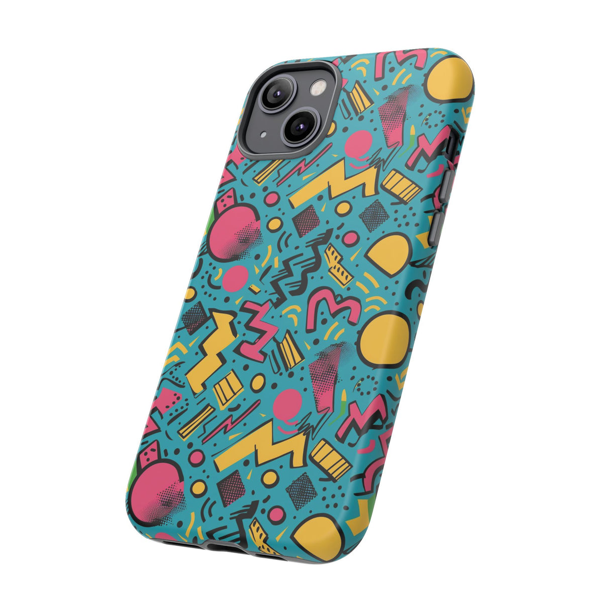 90s Themed Seamless Pattern Phone Case – Embrace Retro Style and Protection 253