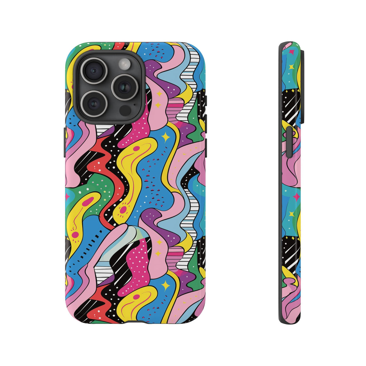 90s Themed Seamless Pattern Phone Case – Embrace Retro Style and Protection 275
