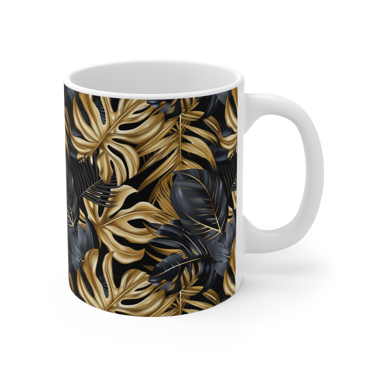 Endless Forest Pattern Coffee Mug - Nature-Inspired Ceramic Drinkware 044