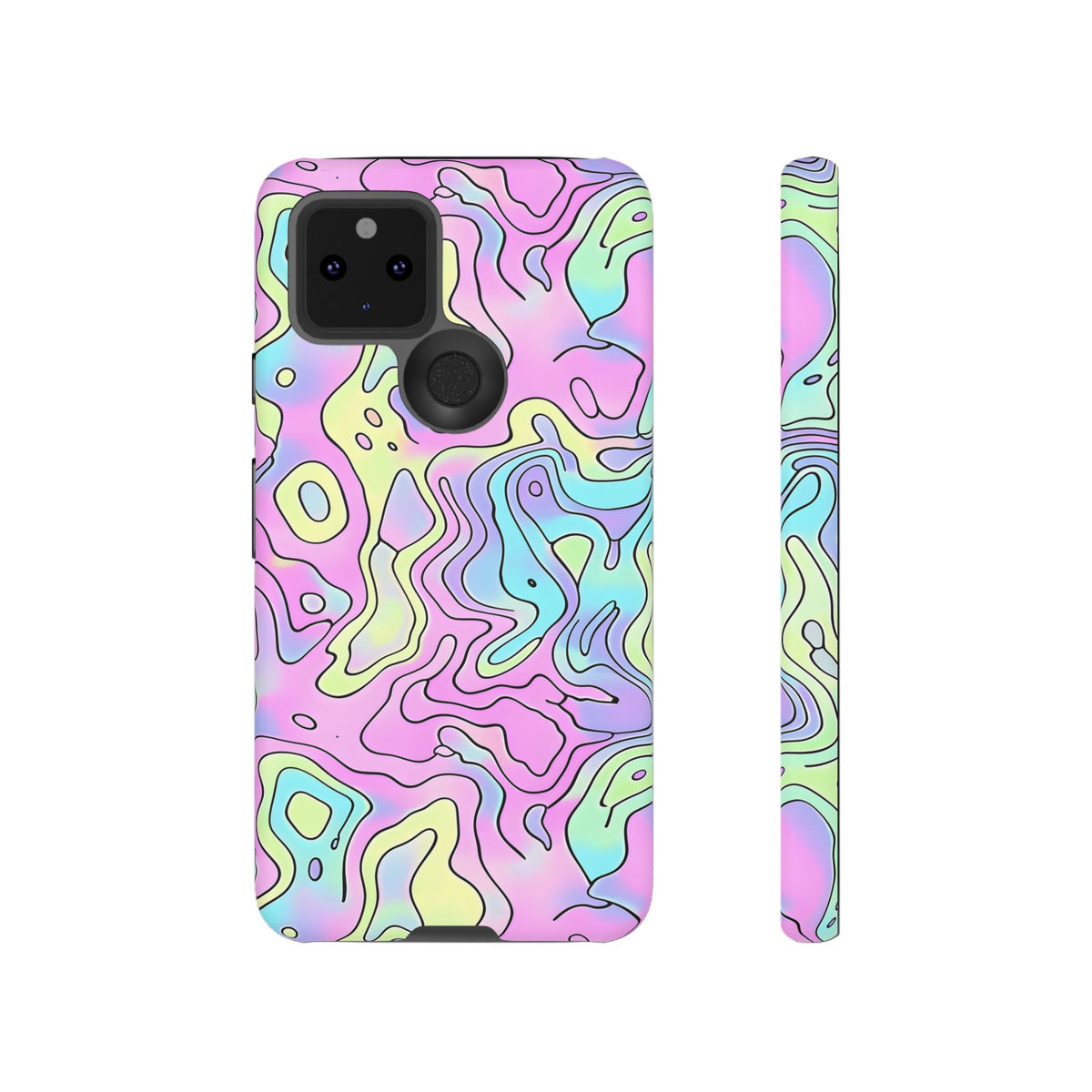 Abstract Pastel Waves and Wavy Lines Phone Case – Elegant and Modern Phone Cover 2