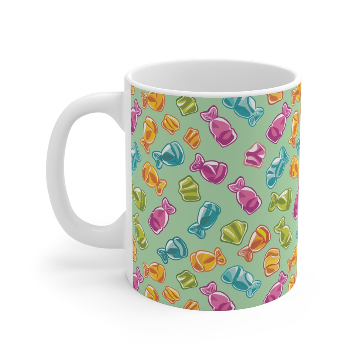 Colorful All-Over Candy Theme Coffee Mug Fun Ceramic Drinkware 208