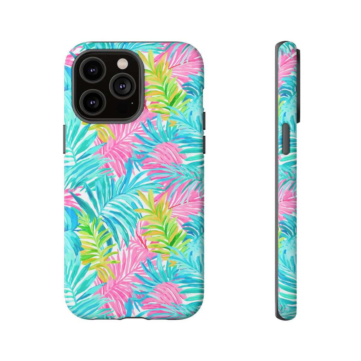 Vibrant Summer Leaves Phone Case – Colorful & Durable Summer Design