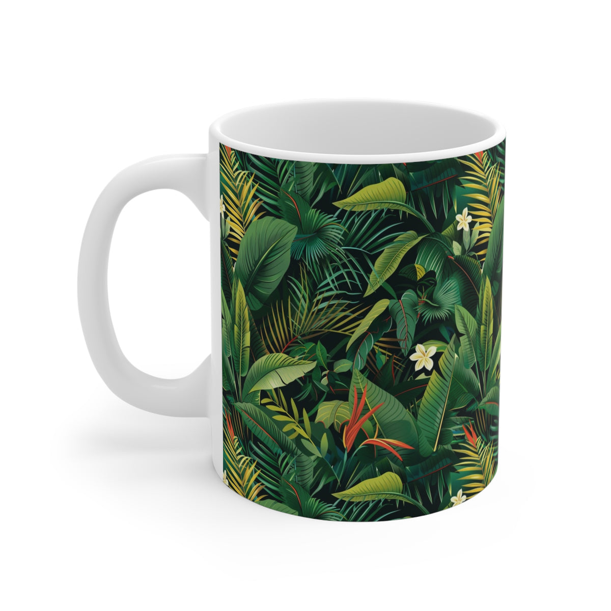 Endless Forest Pattern Coffee Mug - Nature-Inspired Ceramic Drinkware 411