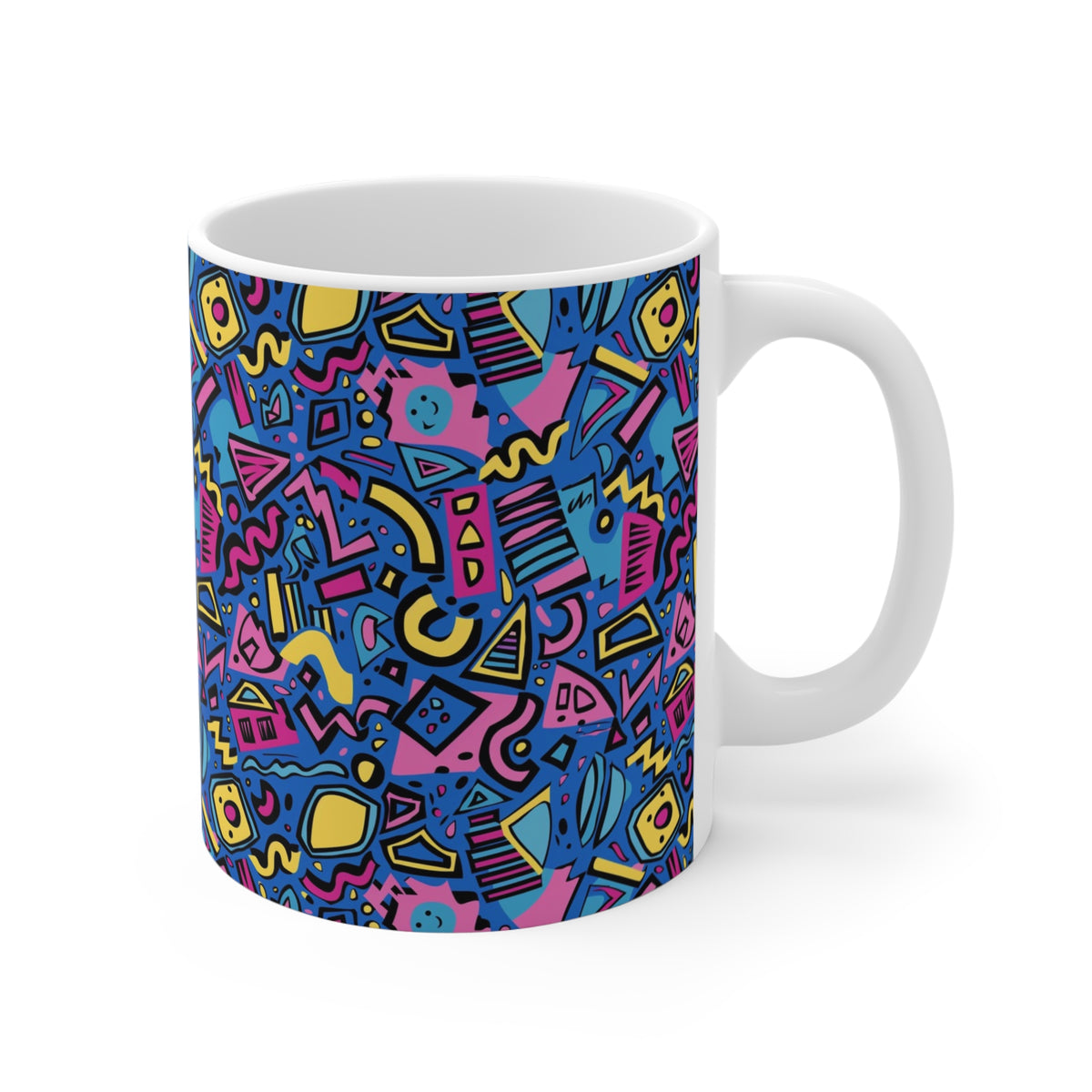 90s Retro Coffee Mug - Full Wrap Design 495