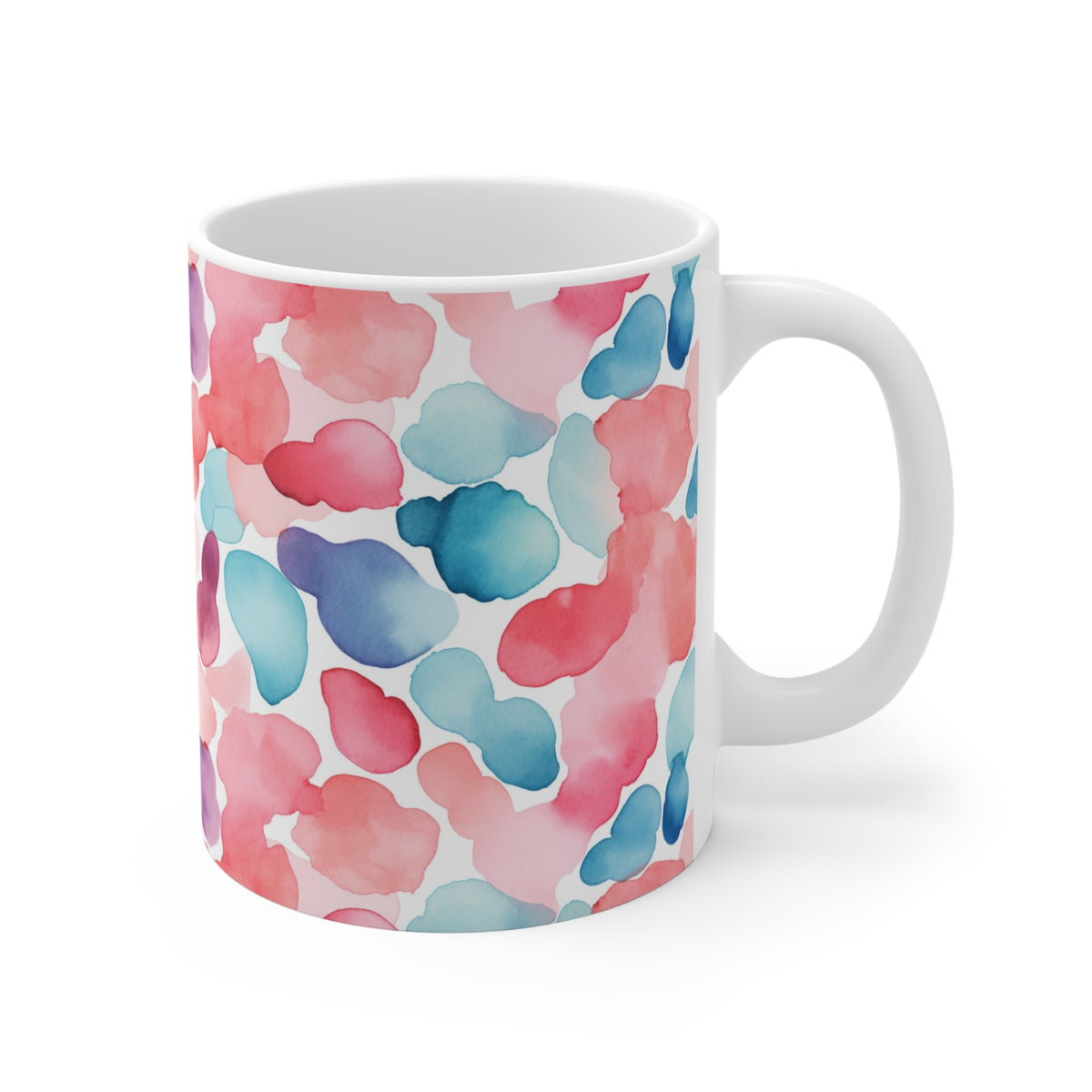 Various Watercolor Design All Over Coffee Mug – Unique Artistic Ceramic Coffee Cup 465