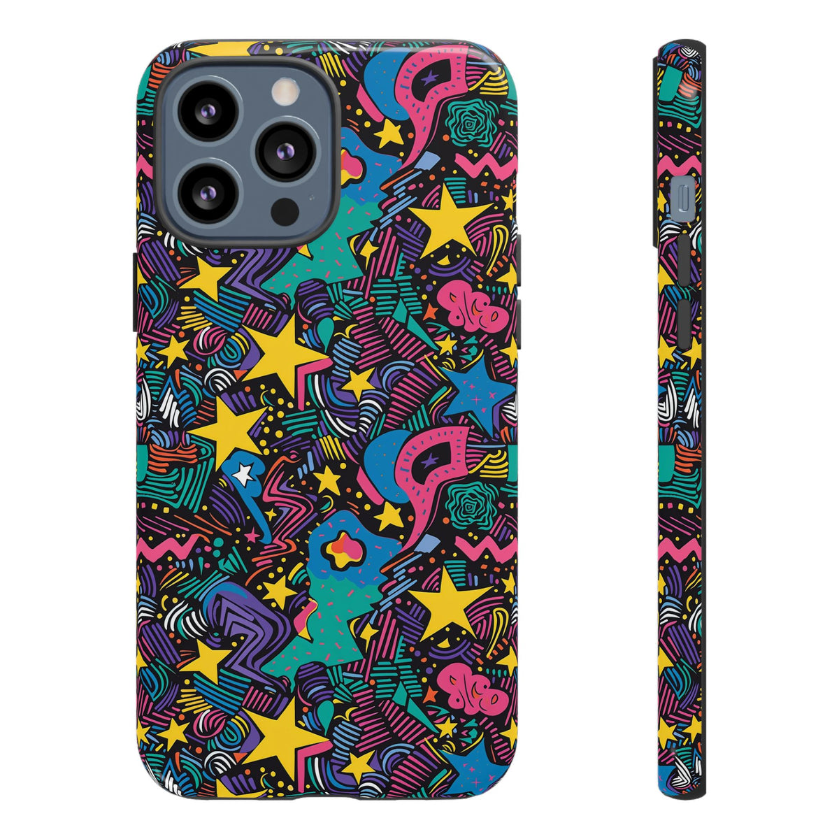 90s Themed Seamless Pattern Phone Case – Embrace Retro Style and Protection 227