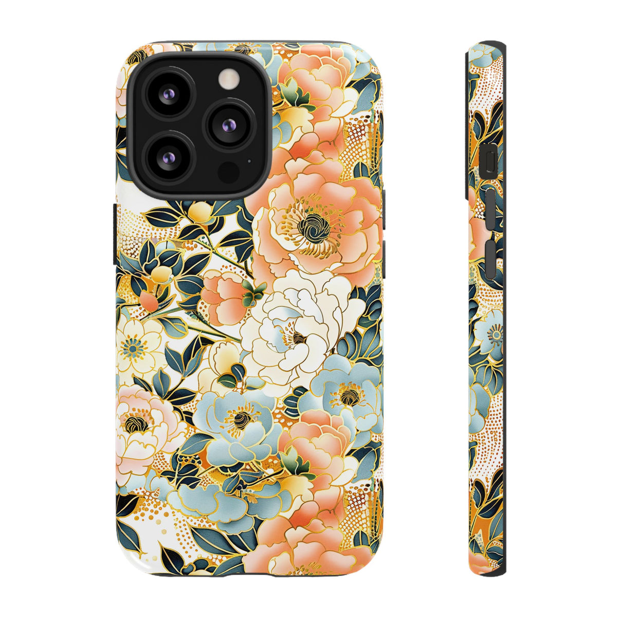 Japanese Blossom Asian Floral Design Phone Case – Elegant Floral Phone Cover 5