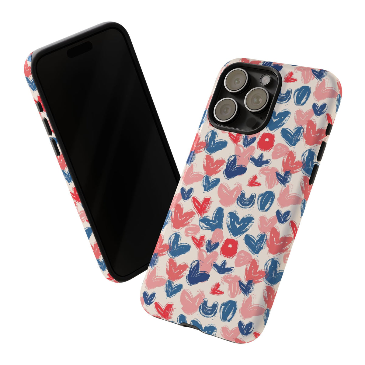 Heart Pattern Phone Case – Stylish & Loving Design for Your Device 354