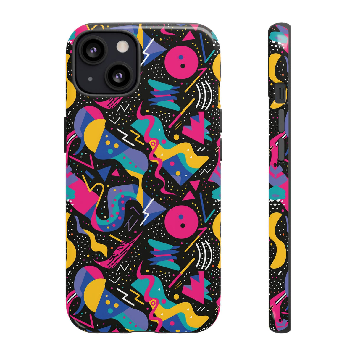 90s Themed Seamless Pattern Phone Case – Embrace Retro Style and Protection 302