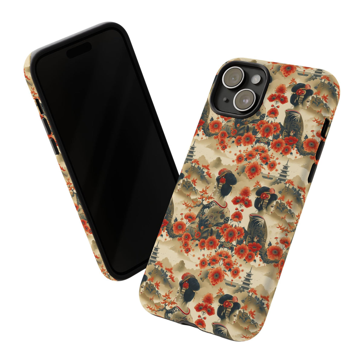 Japanese Pattern Phone Case – Elegant & Timeless Design for Your Phone 066