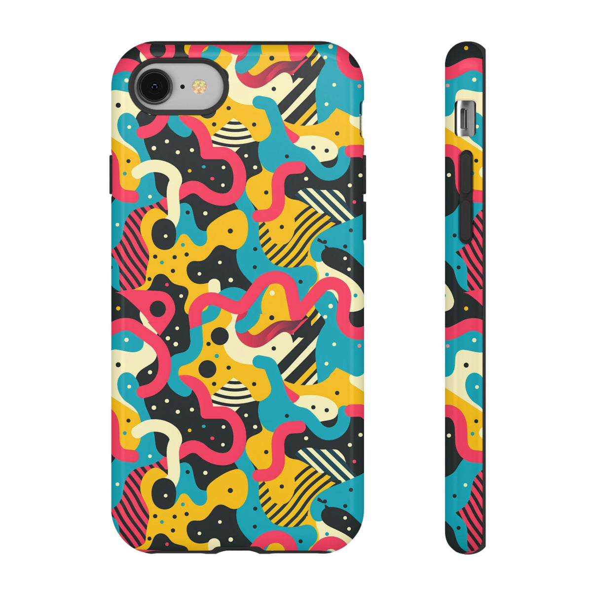 90s Themed Seamless Pattern Phone Case – Embrace Retro Style and Protection 238