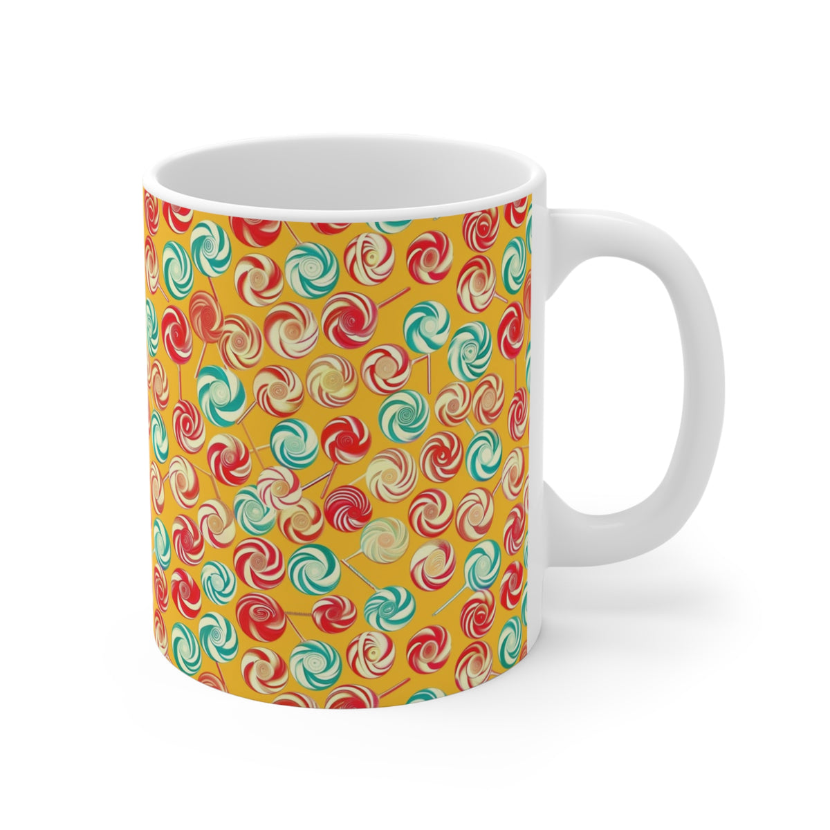 Colorful All-Over Candy Theme Coffee Mug Fun Ceramic Drinkware 436