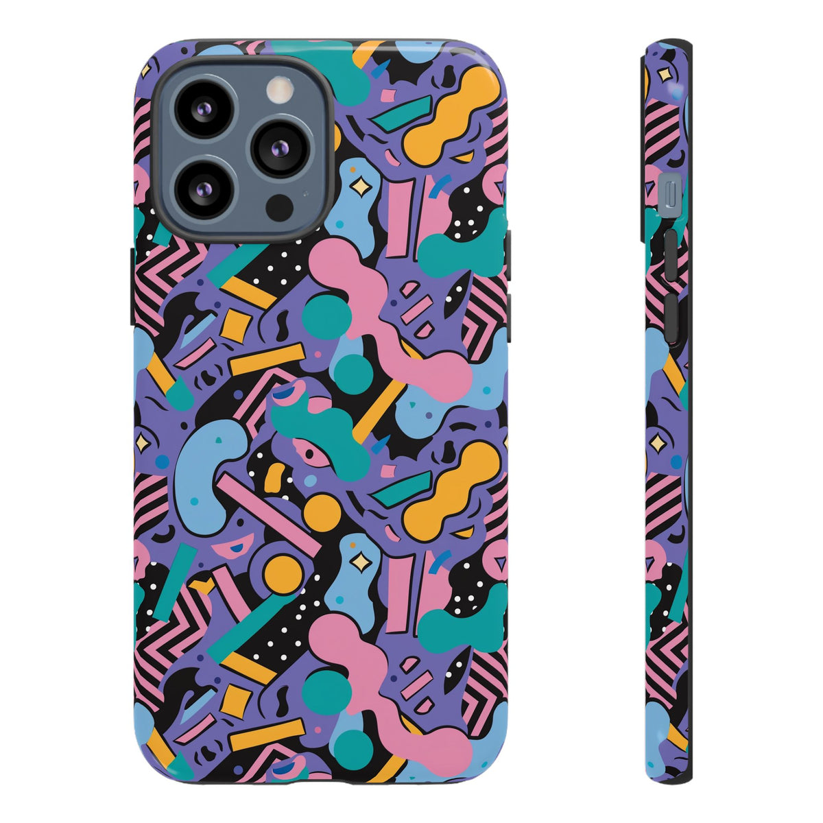 90s Themed Seamless Pattern Phone Case – Embrace Retro Style and Protection 234