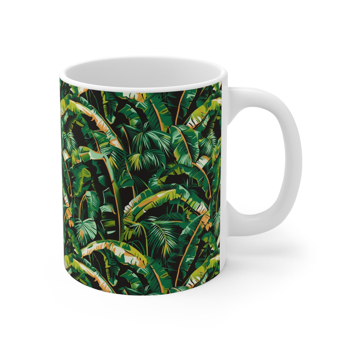 Endless Forest Pattern Coffee Mug - Nature-Inspired Ceramic Drinkware 200