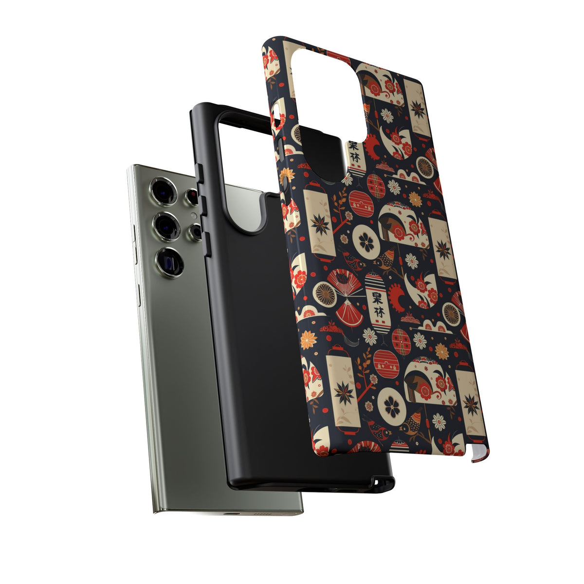 Japanese Pattern Phone Case – Elegant & Timeless Design for Your Phone 069