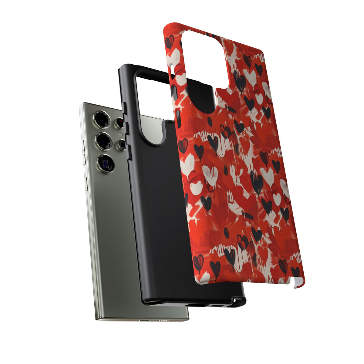 Heart Pattern Phone Case – Stylish & Loving Design for Your Device 355