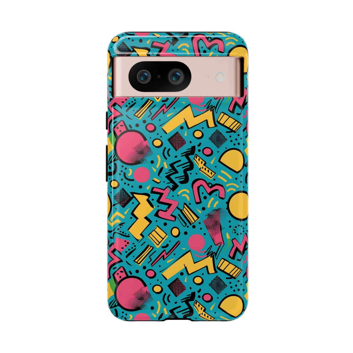 90s Themed Seamless Pattern Phone Case – Embrace Retro Style and Protection 253