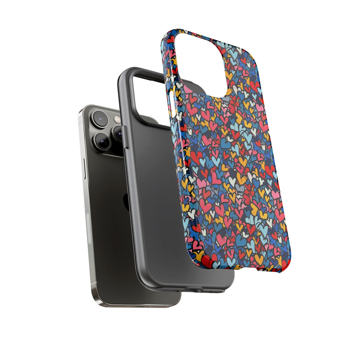 Heart Pattern Phone Case – Stylish & Loving Design for Your Device 820