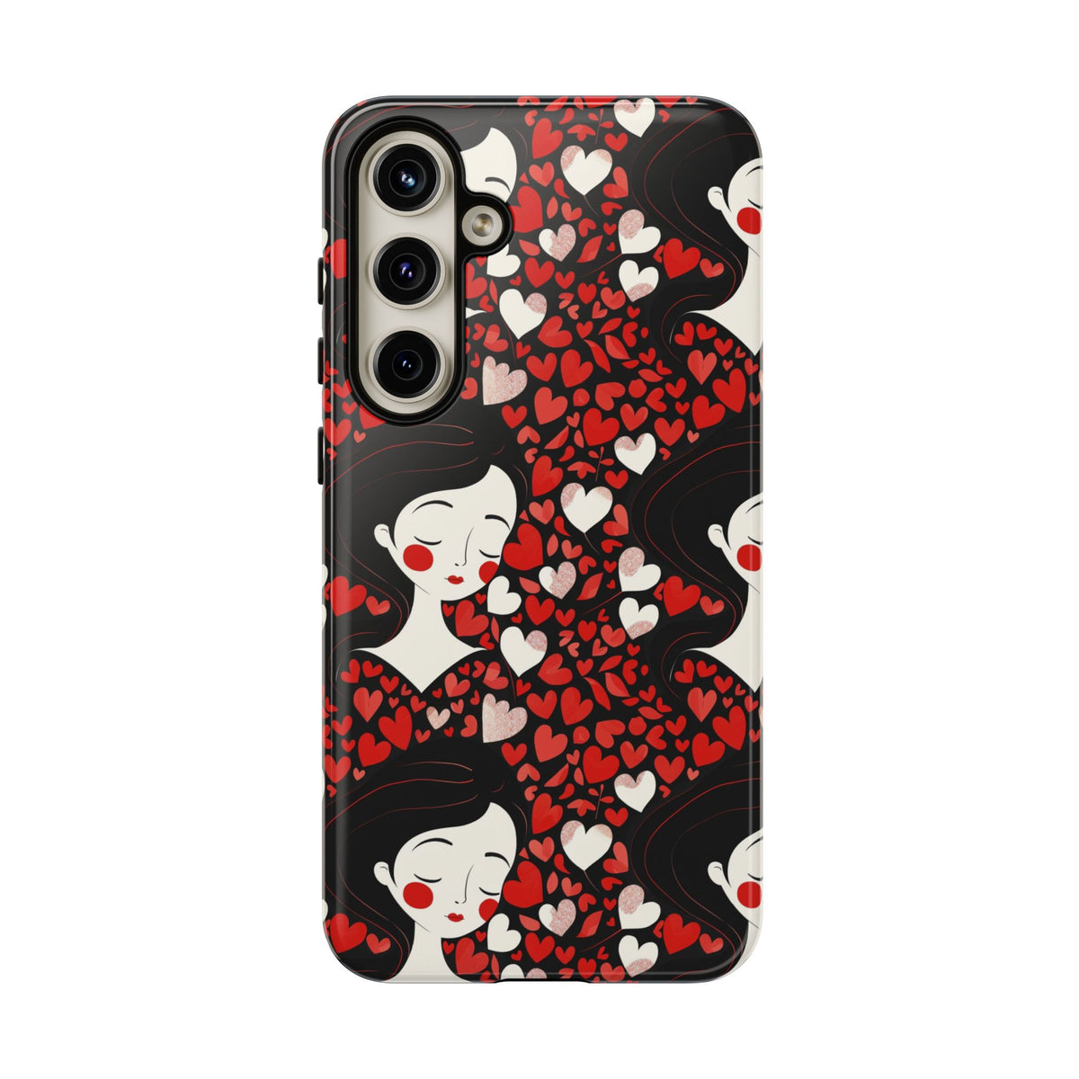 Heart Pattern Phone Case – Stylish & Loving Design for Your Device 232