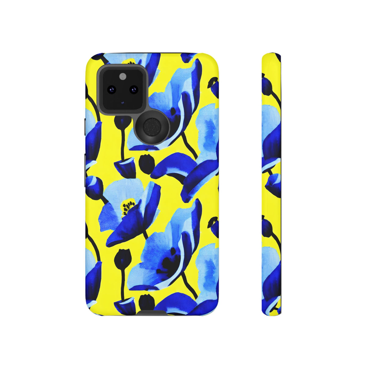 Vibrant Blue Floral Phone Case – A Perfect Fusion of Style and Protection