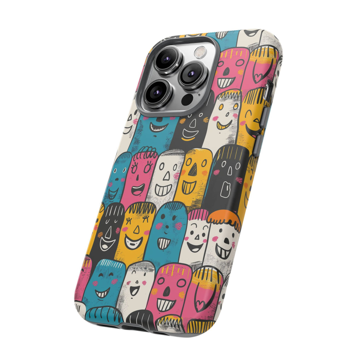 Happy Faces Phone Case – Joyful and Cheerful Design for a Bright Look 5