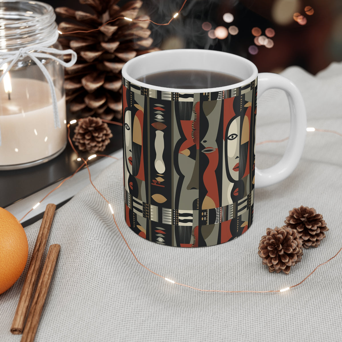 All-Over African Pattern Coffee Mug 604