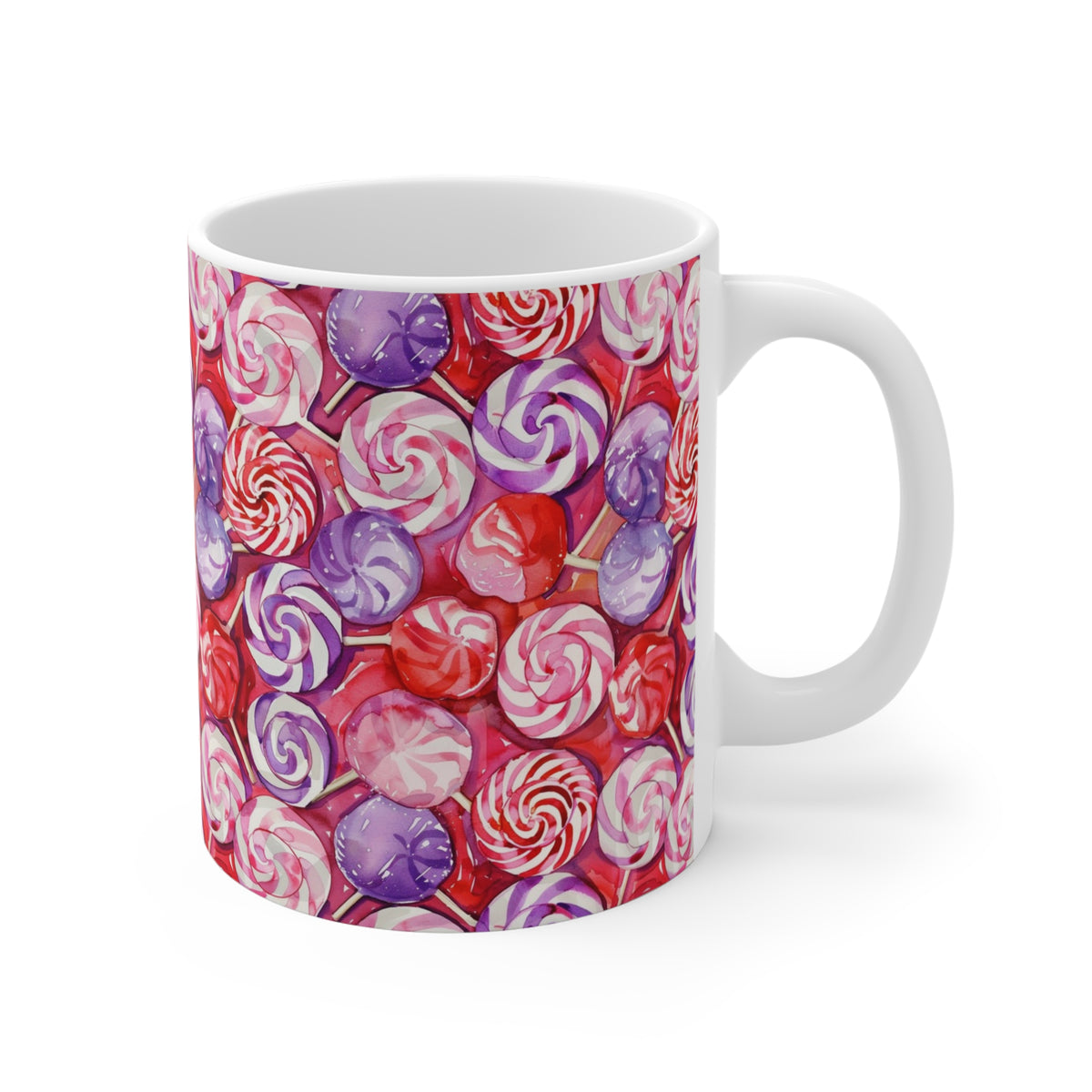 Colorful All-Over Candy Theme Coffee Mug Fun Ceramic Drinkware 292