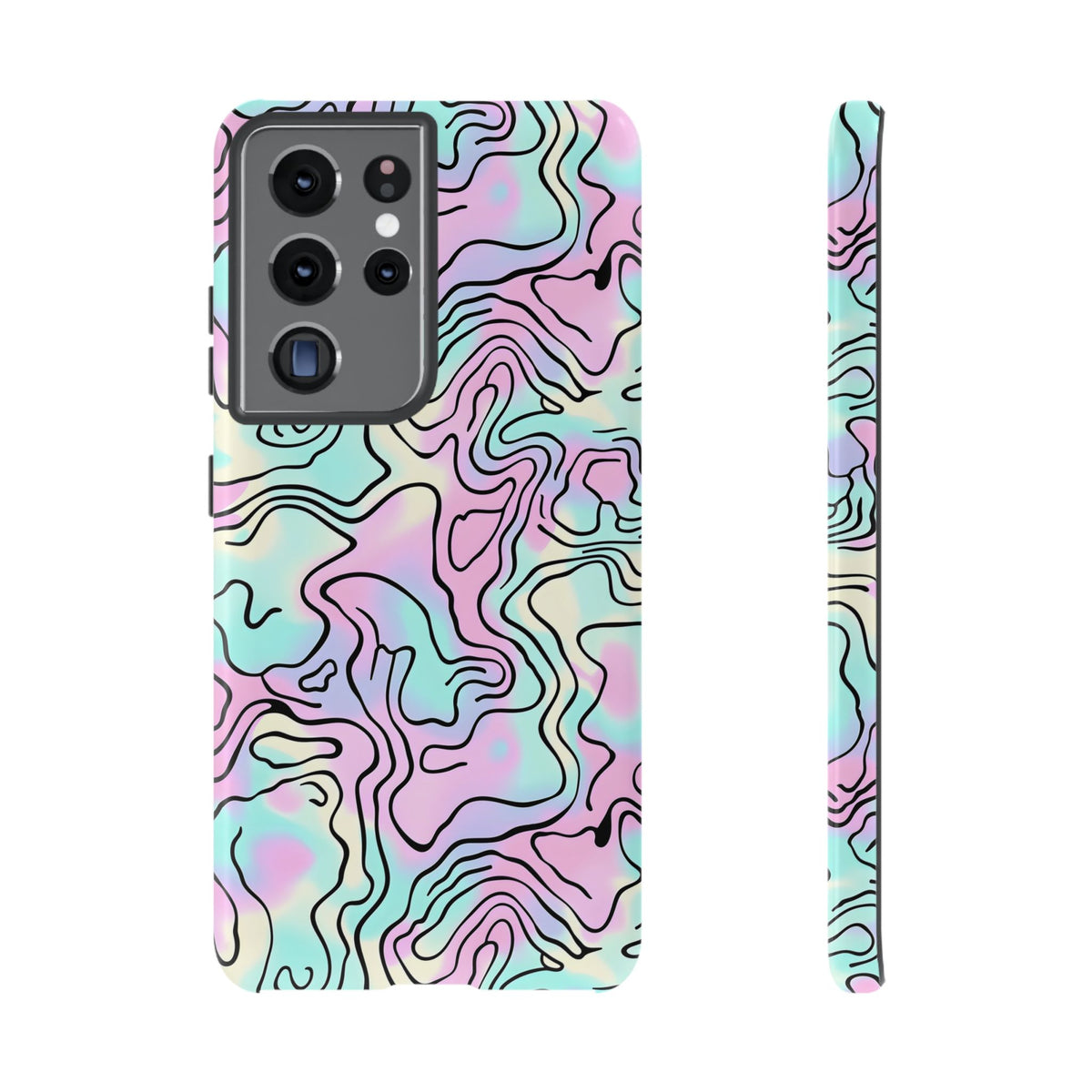 Abstract Pastel Waves and Wavy Lines Phone Case – Elegant and Modern Phone Cover