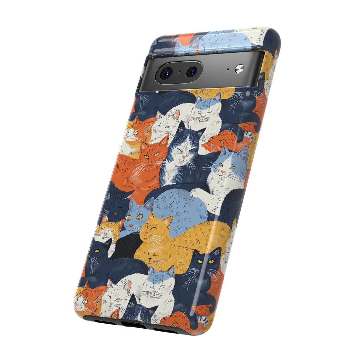 Seamless Cat Pattern Design Phone Case – Playful and Stylish Cat-Themed Phone Cover