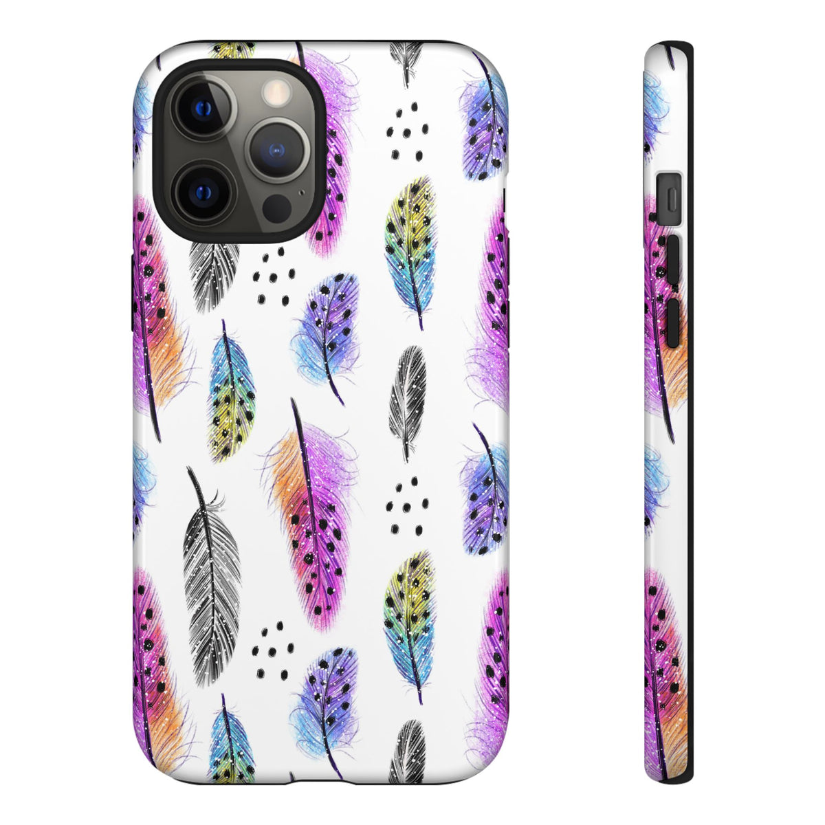 Feather Pattern Phone Case – Elegant & Durable Protection for Your Phone