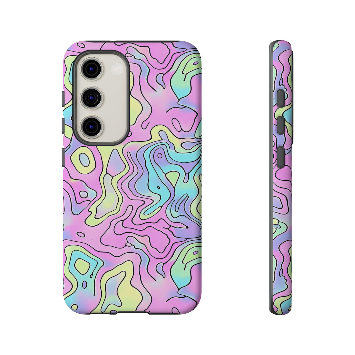 Abstract Pastel Waves and Wavy Lines Phone Case – Elegant and Modern Phone Cover 2