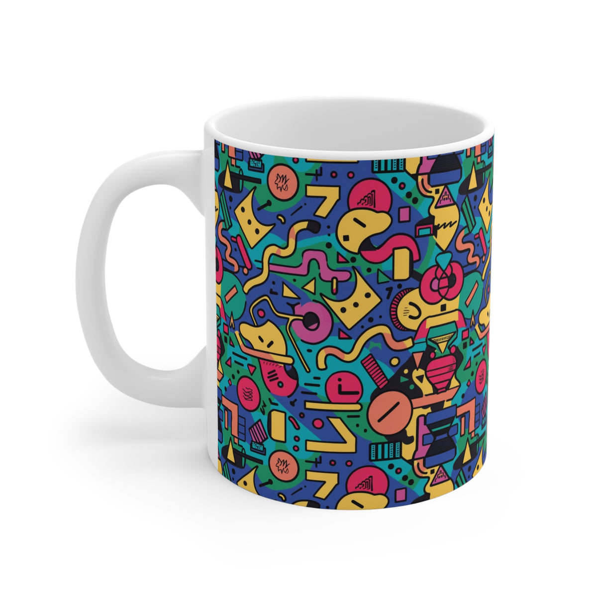 90s Retro Coffee Mug - Full Wrap Design 487