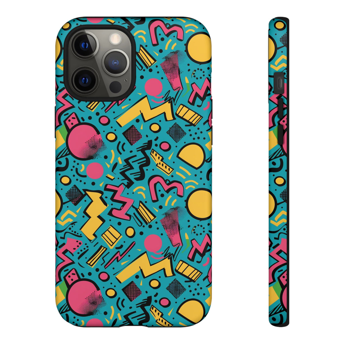 90s Themed Seamless Pattern Phone Case – Embrace Retro Style and Protection 253