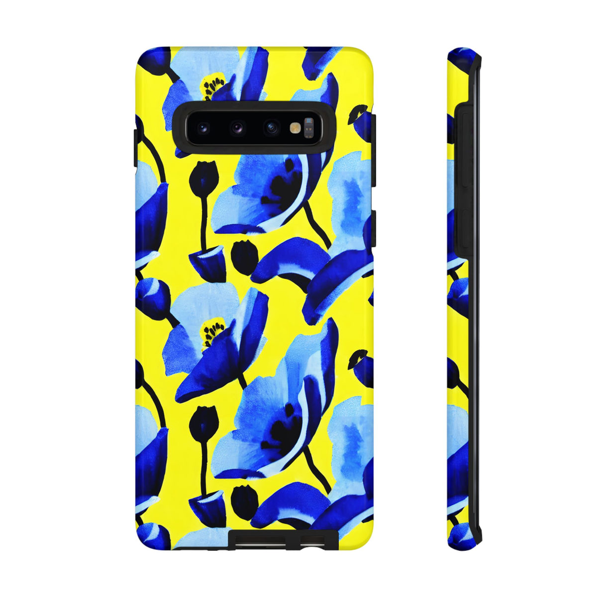 Vibrant Blue Floral Phone Case – A Perfect Fusion of Style and Protection