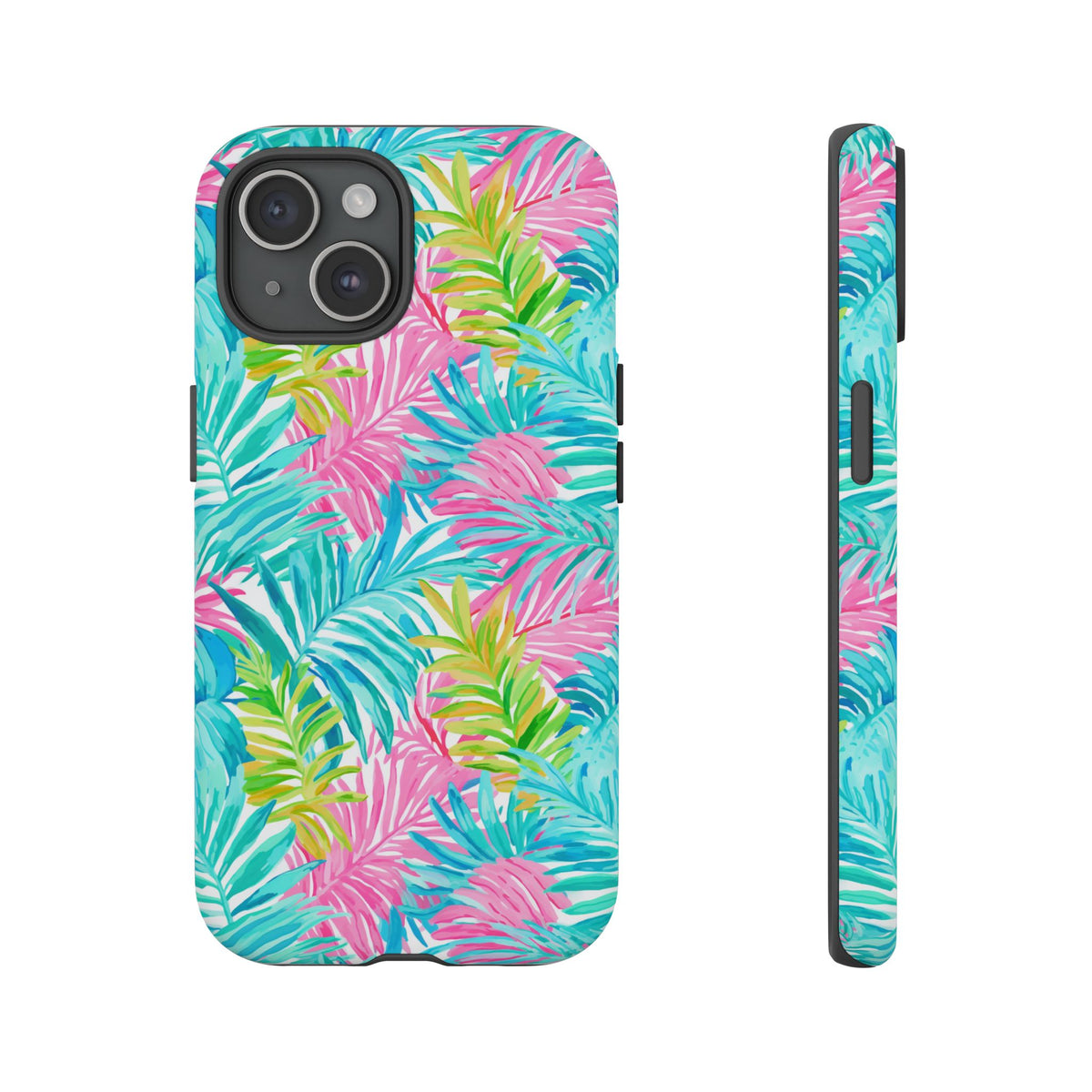 Vibrant Summer Leaves Phone Case – Colorful & Durable Summer Design