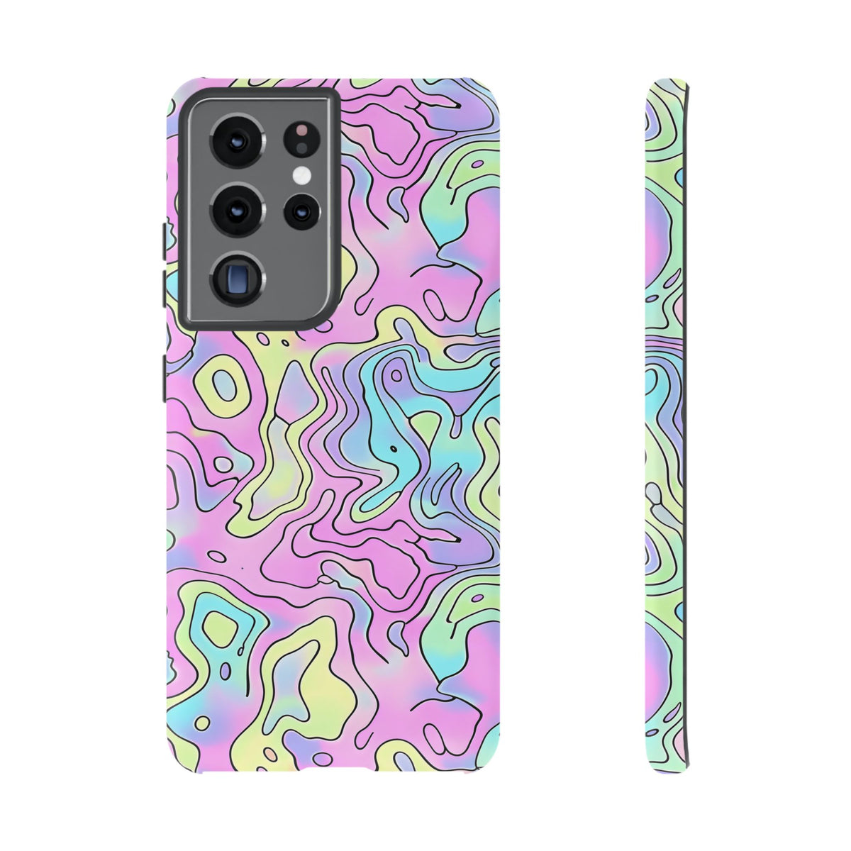 Abstract Pastel Waves and Wavy Lines Phone Case – Elegant and Modern Phone Cover 2