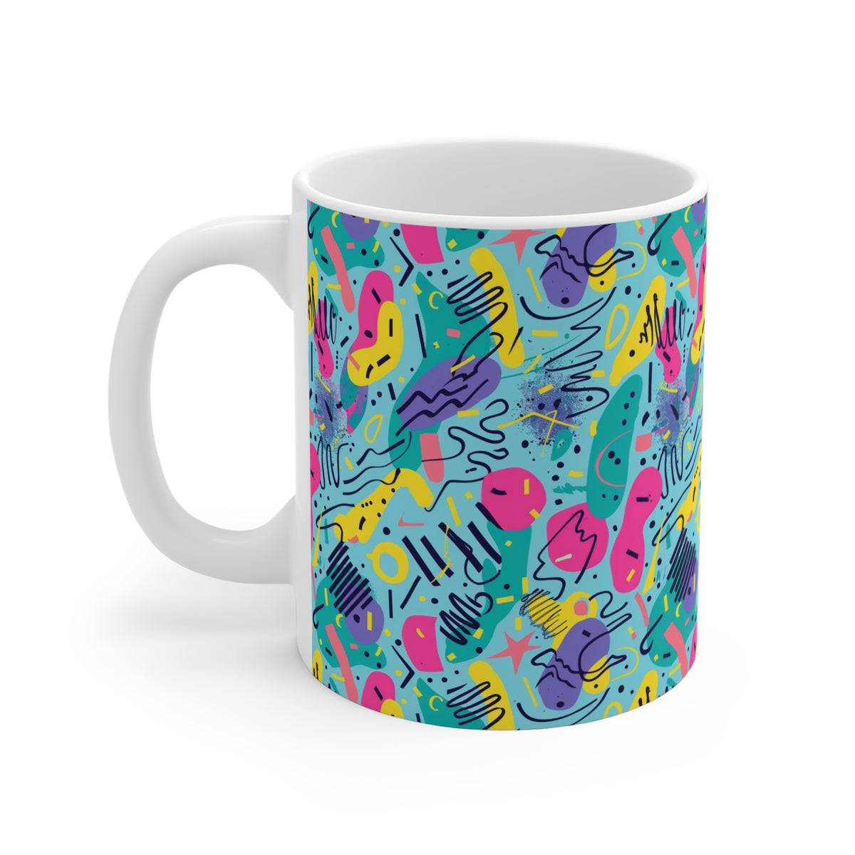 90s Retro Coffee Mug - Full Wrap Design 536