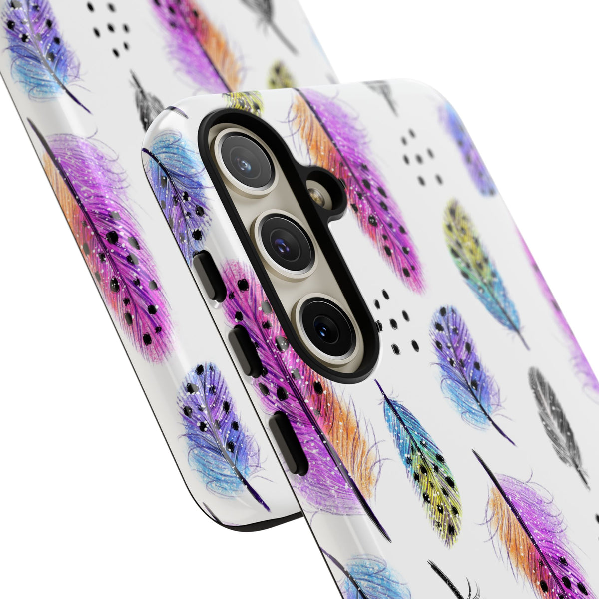 Feather Pattern Phone Case – Elegant & Durable Protection for Your Phone