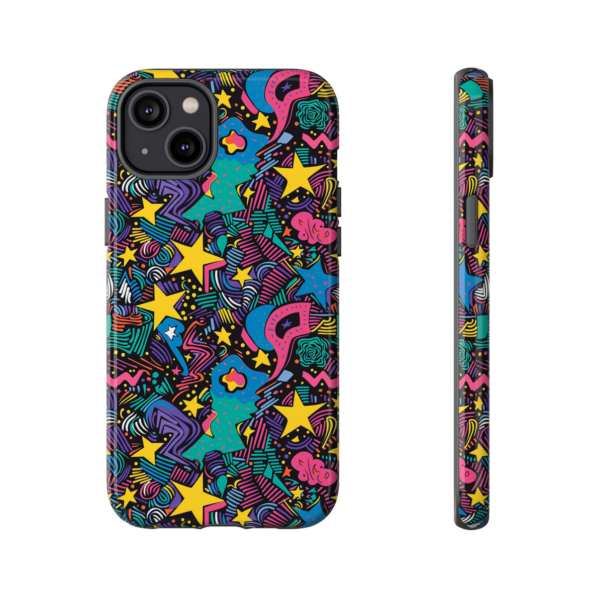 90s Themed Seamless Pattern Phone Case – Embrace Retro Style and Protection 227