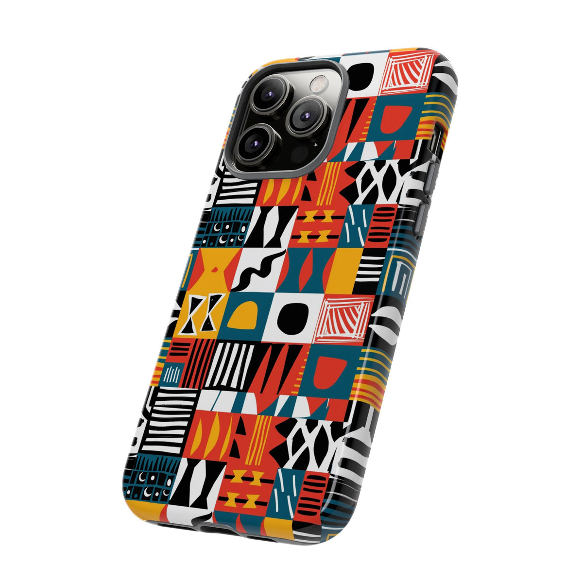 Stylish African Pattern Phone Case – Unique and Vibrant Protection 076