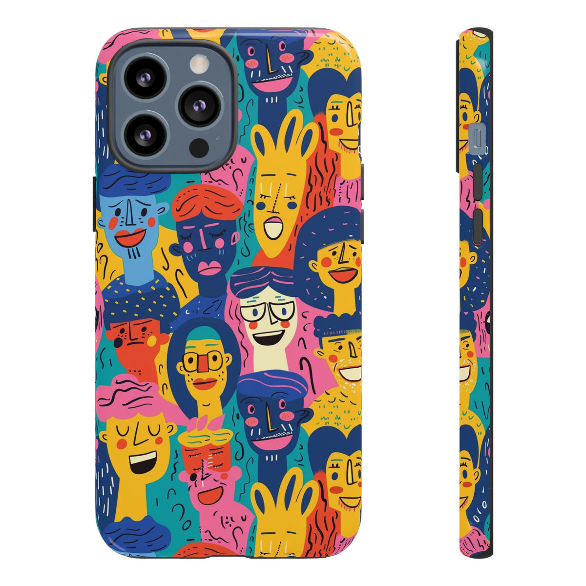 Happy Faces Phone Case – Joyful and Cheerful Design for a Bright Look 6