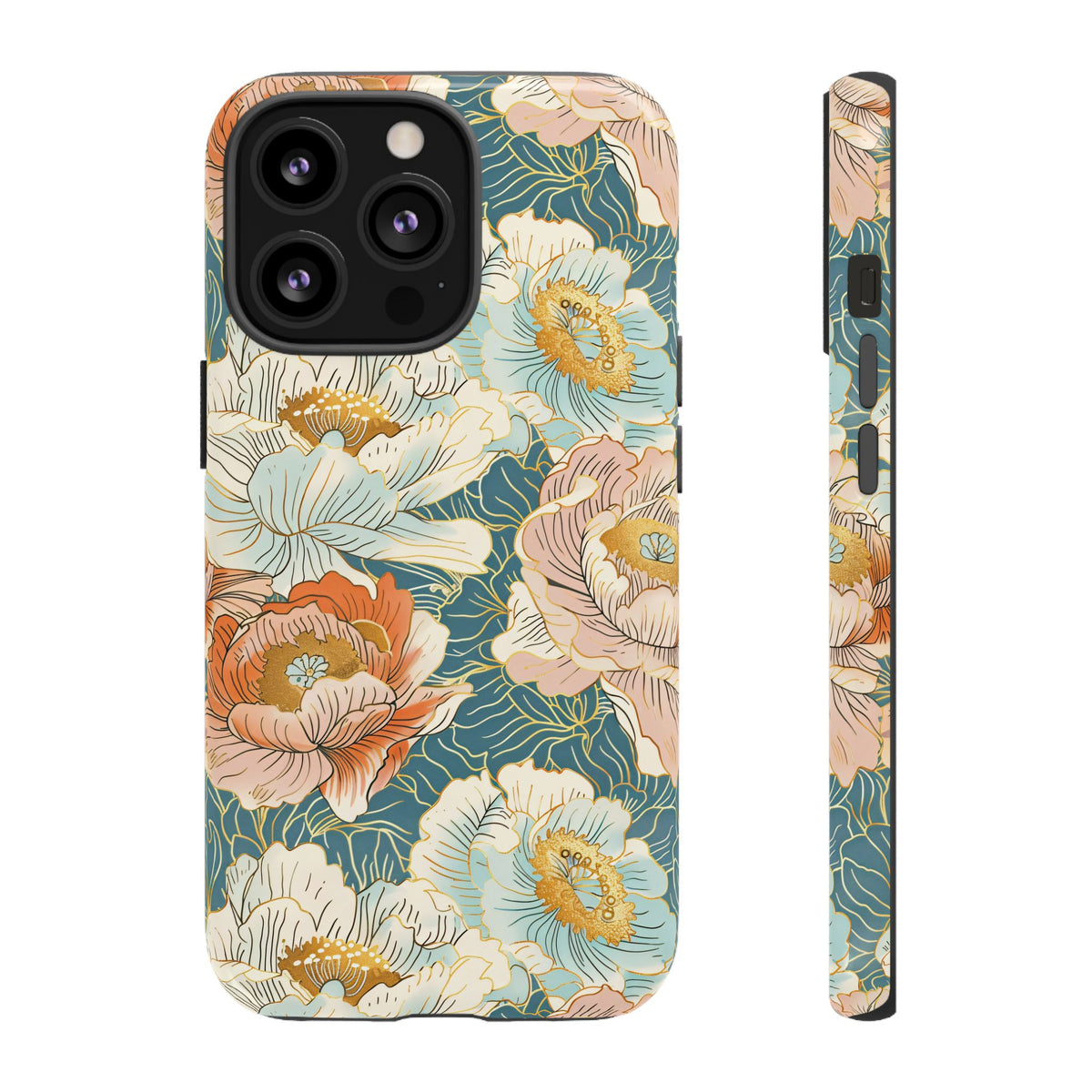 Japanese Blossom Asian Floral Design Phone Case – Elegant Floral Phone Cover 3