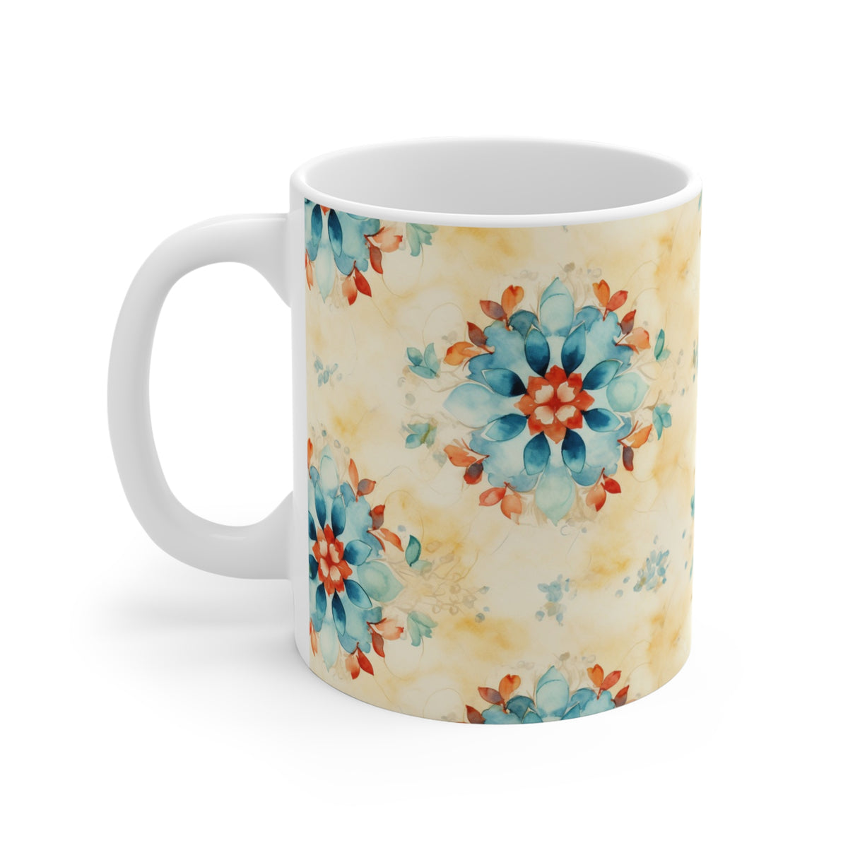 Various Watercolor Design All Over Coffee Mug – Unique Artistic Ceramic Coffee Cup 30