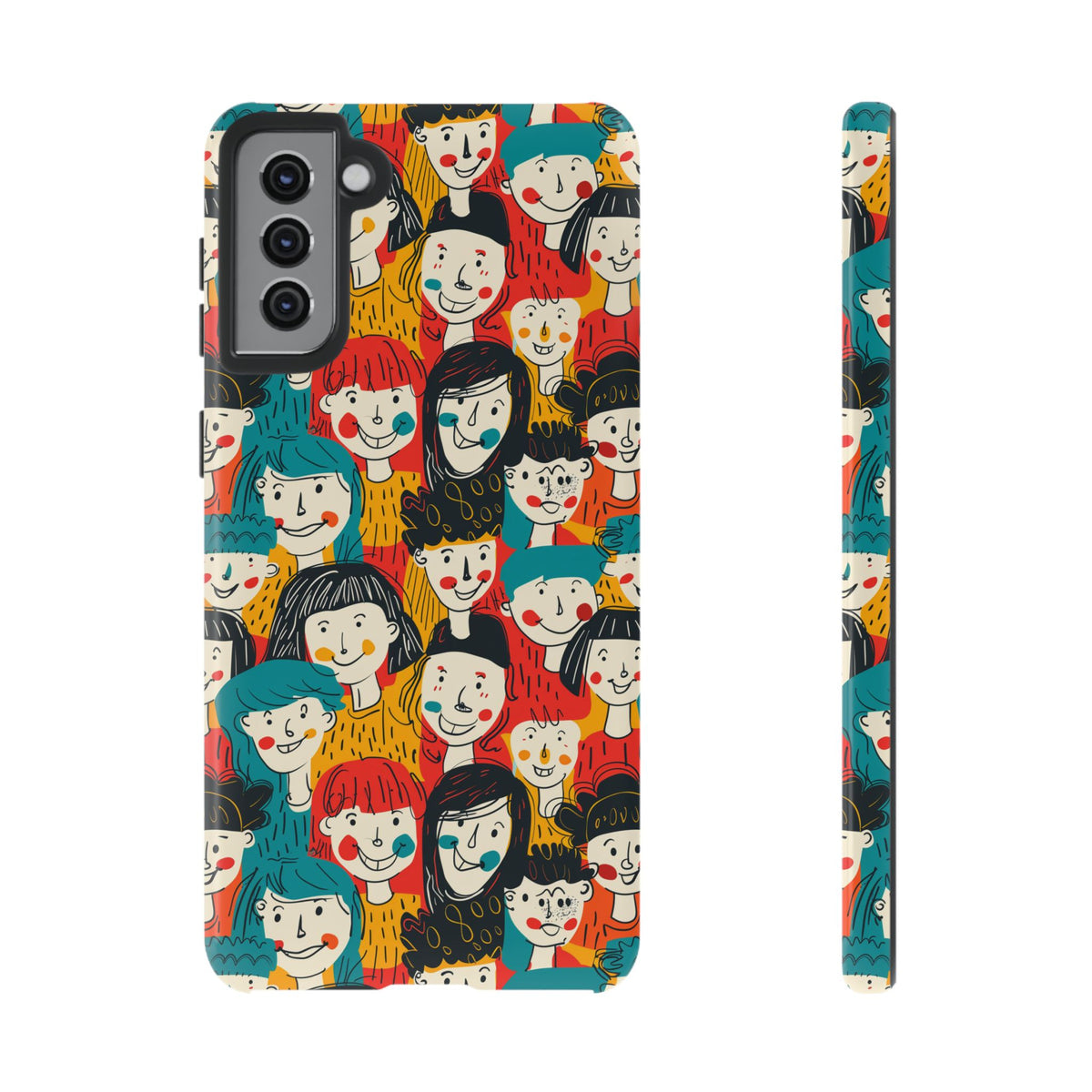 Happy Faces Phone Case – Joyful and Cheerful Design for a Bright Look 3