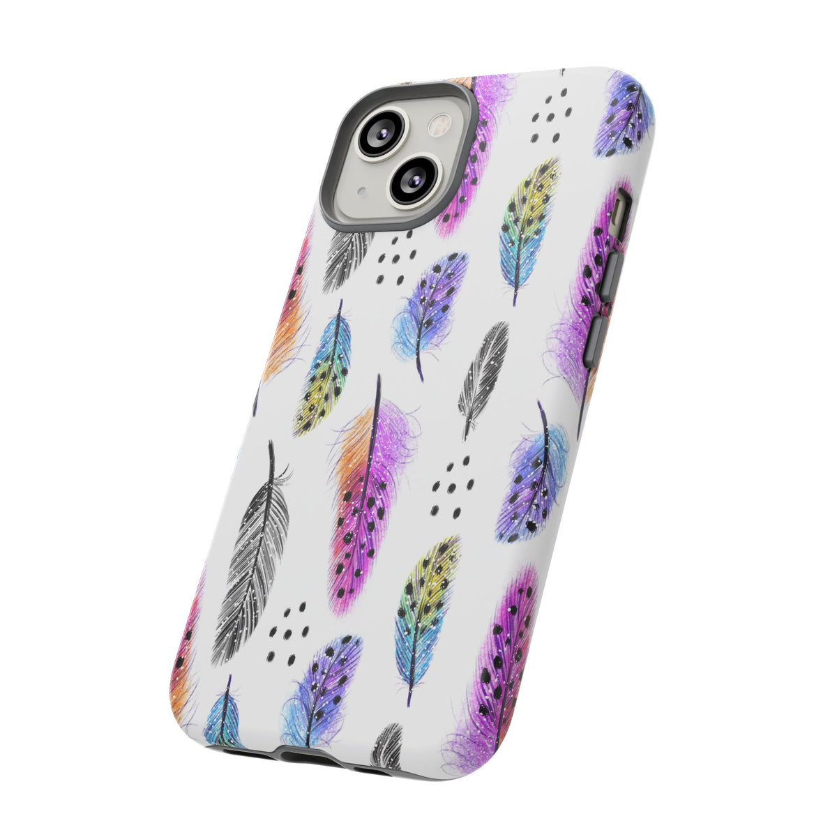 Feather Pattern Phone Case – Elegant & Durable Protection for Your Phone