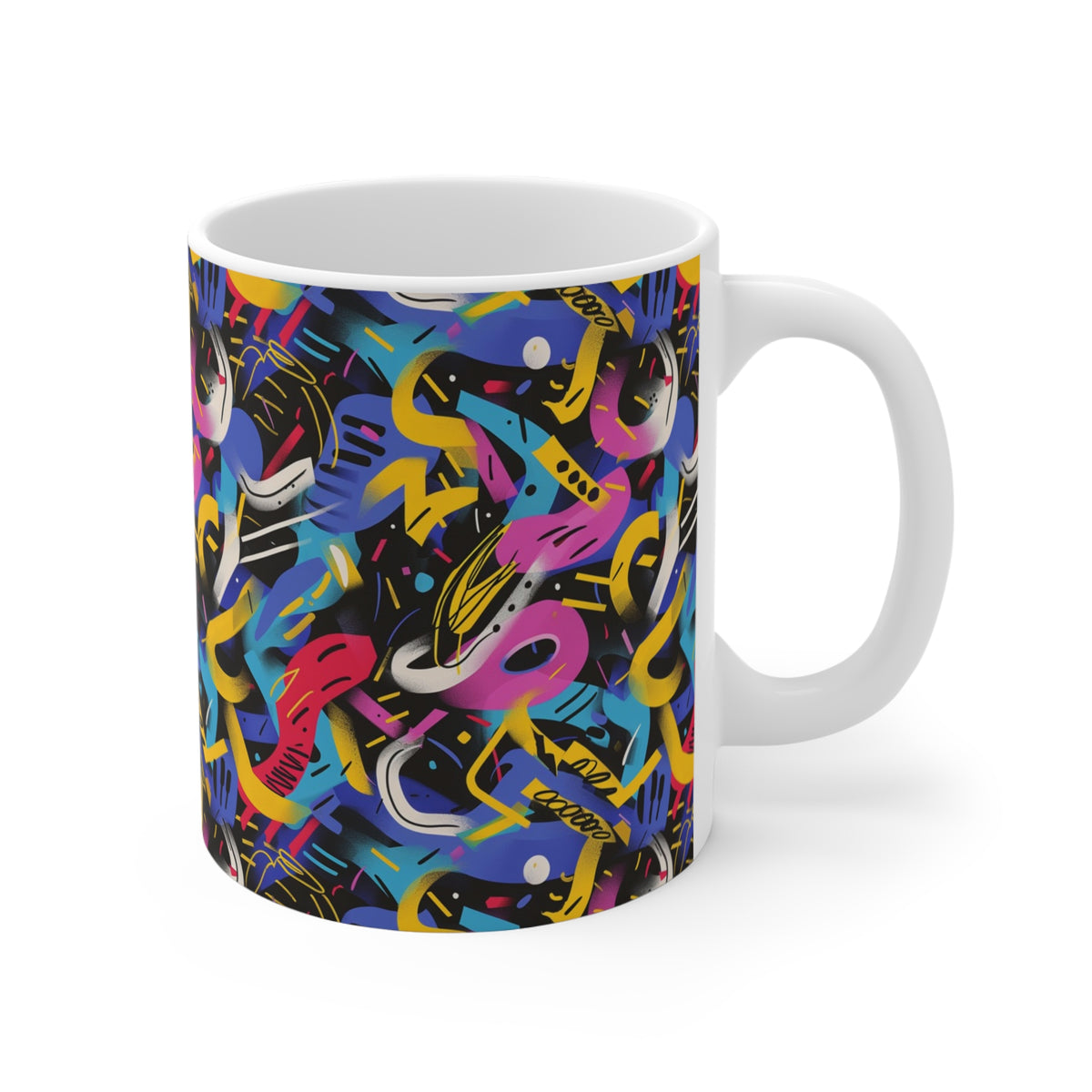 90s Retro Coffee Mug - Full Wrap Design 601