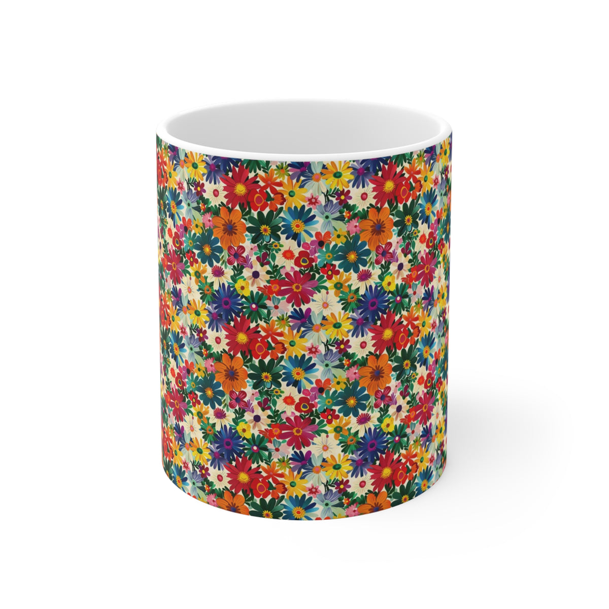 Frida Kahlo's Flower Design Coffee Cup