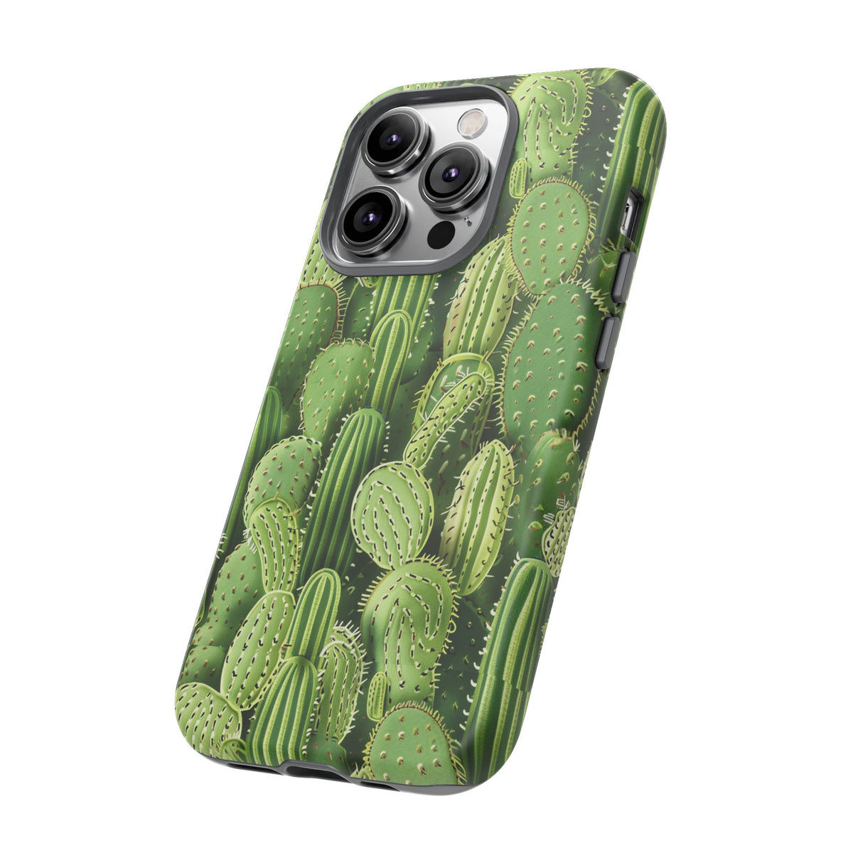 Cactus Embroidery Phone Case – Elegant and Unique Handcrafted Cactus Design