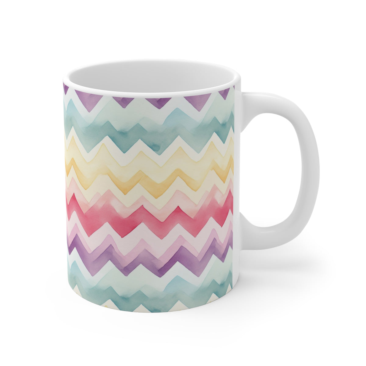 Various Watercolor Design All Over Coffee Mug – Unique Artistic Ceramic Coffee Cup 16