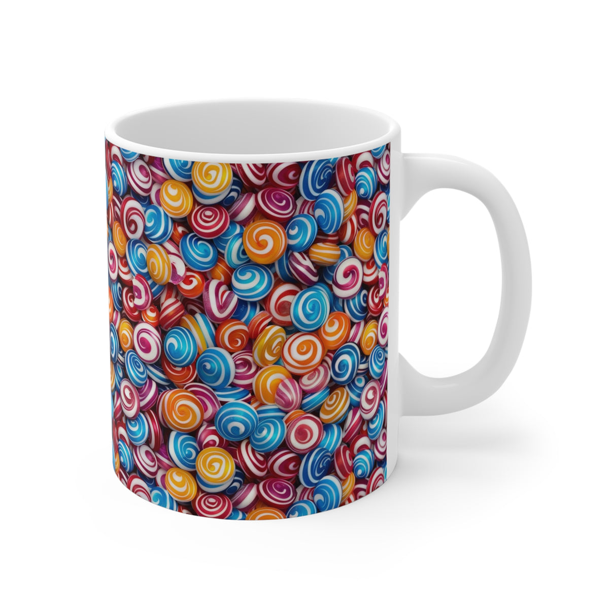 Colorful All-Over Candy Theme Coffee Mug Fun Ceramic Drinkware 030